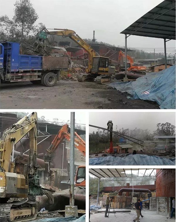 開平市環保、城管、公安等部門與月山鎮政府執法人員開展聯合執法行動